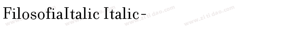 FilosofiaItalic Italic字体转换